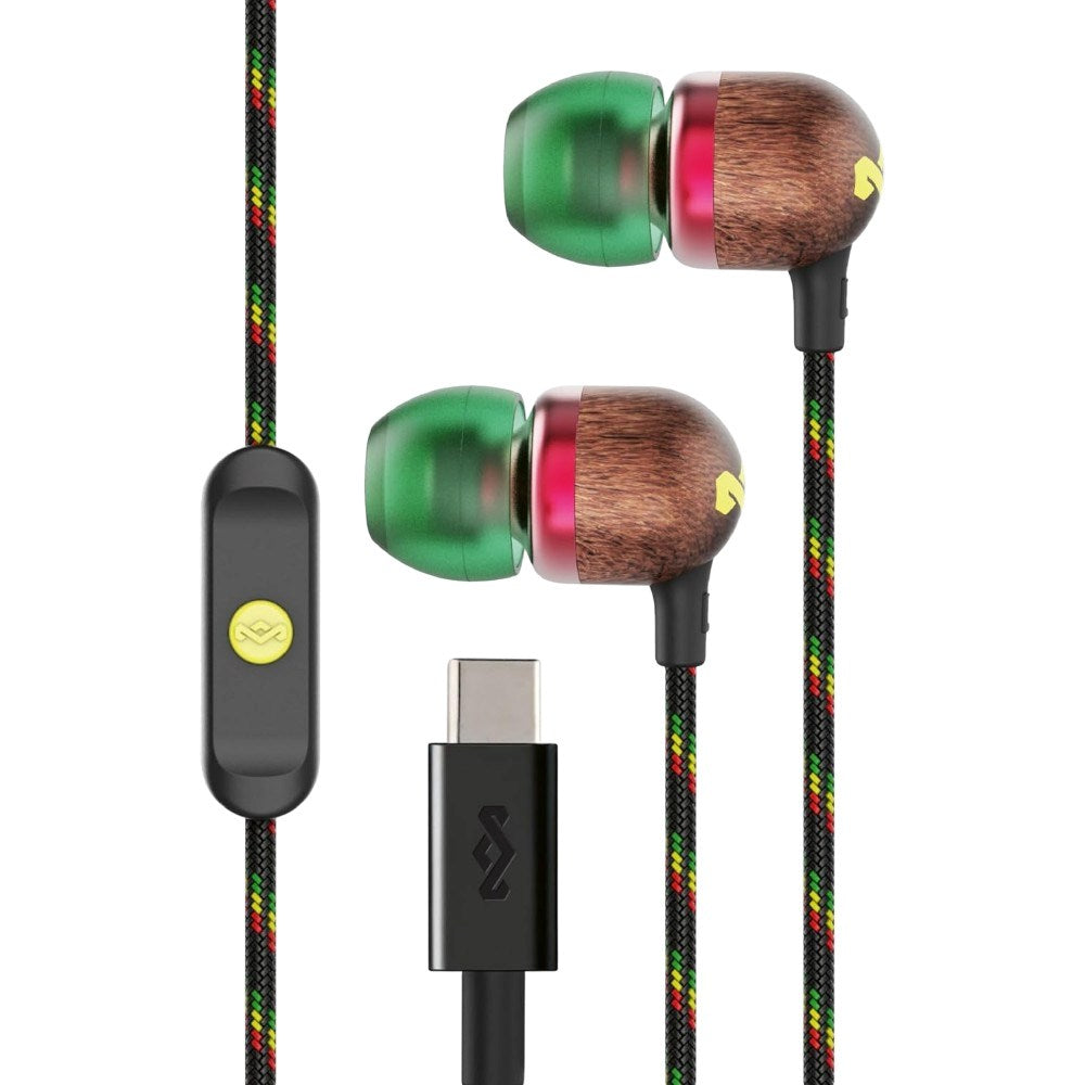 House of Marley Smile Jamaica USB-C In-Ear Høretelefoner - Rasta