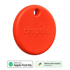 Chipolo POP Bluetooth GPS Tracker - Kompatibel med Apple Find My & Google's Find My Device - Rød