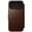 iPhone 18 Pro Nomad Modern Leather Folio Case - MagSafe Kompatibel - Brown