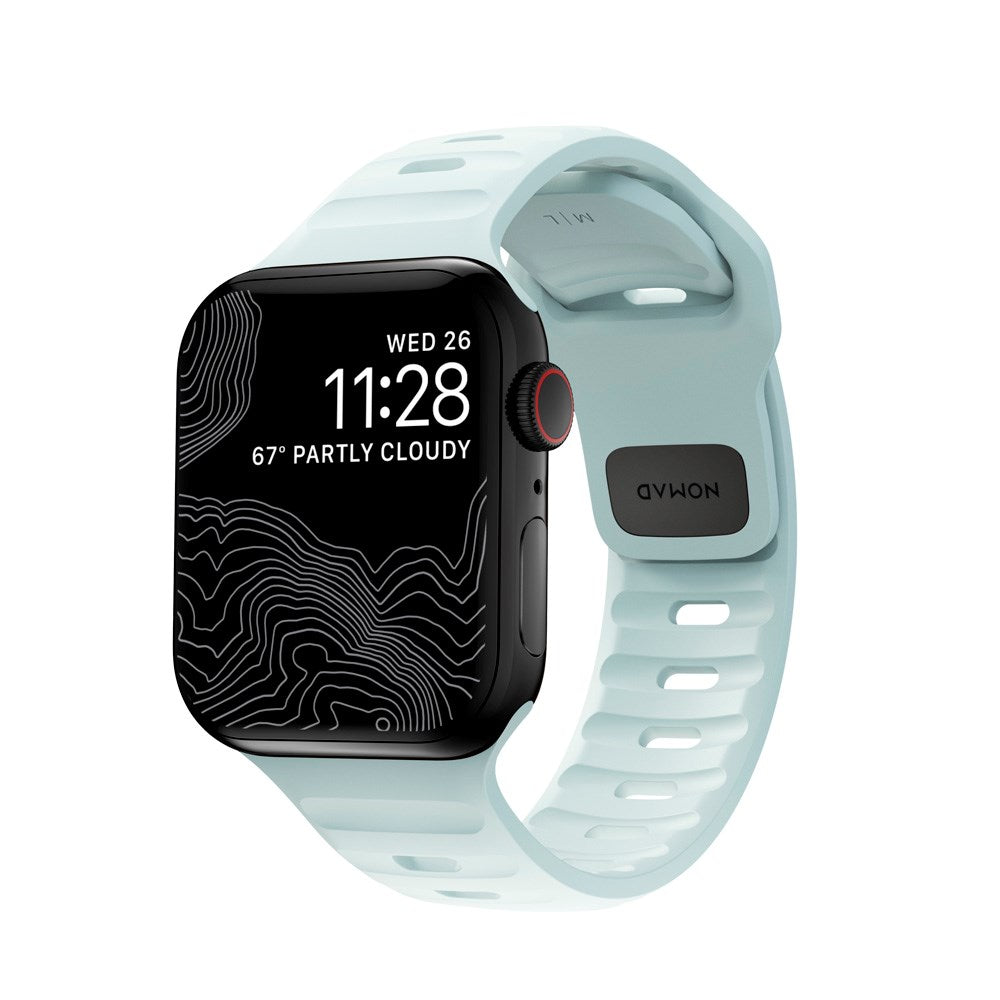 Apple Watch (38/40/SE/41/42mm) Nomad Sport Band Rem - Icy Blue Glow