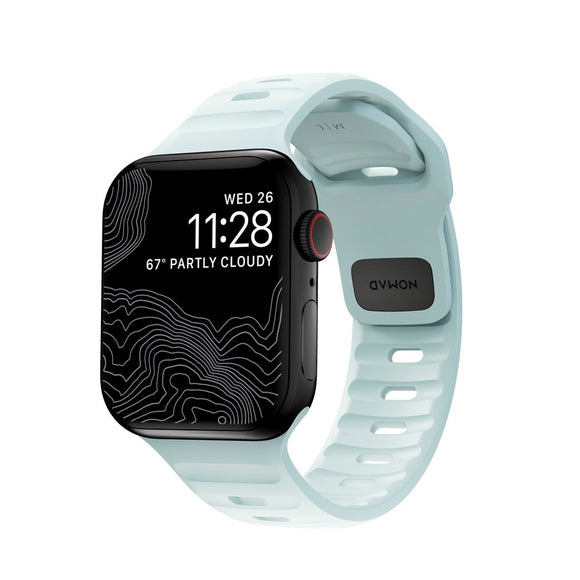 Apple Watch (38/40/SE/41/42mm) Nomad Sport Band Rem - Icy Blue Glow