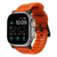Apple Watch (42/44/SE/45/46/49mm) Nomad Rugged Band Rem - Ultra Orange / Black Hardware