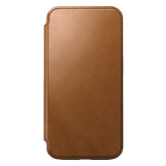 Nomad iPhone 15 Pro Modern Leather Folio Cover - MagSafe Kompatibel - Tan
