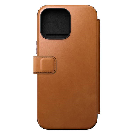 Nomad iPhone 16 Pro Max Modern Leather Folio Cover - MagSafe Kompatibel - Tan