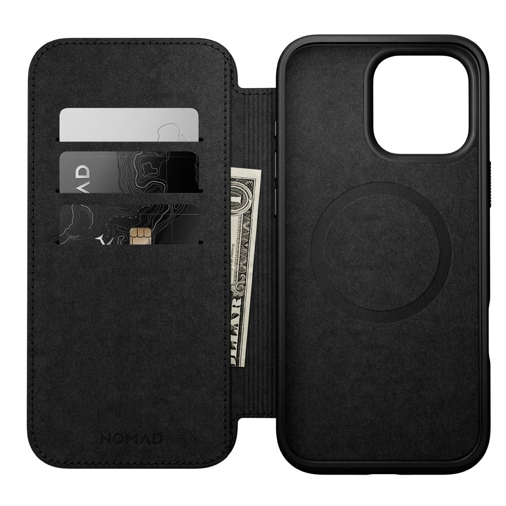 Nomad iPhone 16 Pro Max Modern Leather Folio Cover - MagSafe Kompatibel - Tan