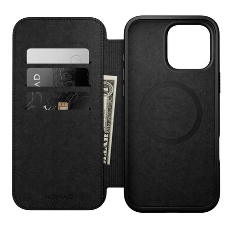 Nomad iPhone 16 Pro Max Modern Leather Folio Cover - MagSafe Kompatibel - Tan