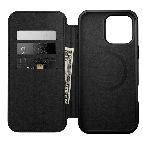 Nomad iPhone 16 Pro Max Modern Leather Folio Cover - MagSafe Kompatibel - Tan