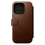 Nomad iPhone 16 Pro Modern Leather Folio Cover - MagSafe Kompatibel - Brun