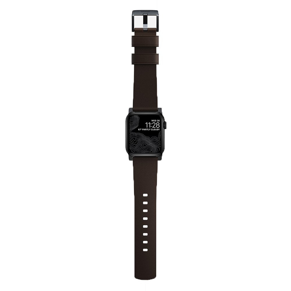 Apple Watch (42/44/SE/45/46/49mm) Nomad Active Band Pro Rem - Classic Brown / Black Hardware