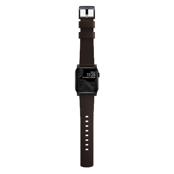 Apple Watch (42/44/SE/45/46/49mm) Nomad Active Band Pro Rem - Classic Brown / Black Hardware