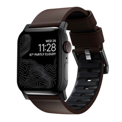 Apple Watch (42/44/SE/45/46/49mm) Nomad Active Band Pro Rem - Classic Brown / Black Hardware