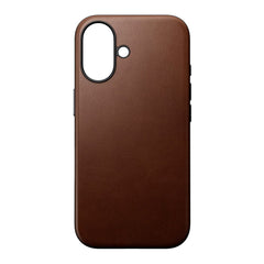 Nomad iPhone 16 Modern Leather Cover - MagSafe Kompatibel - Brun