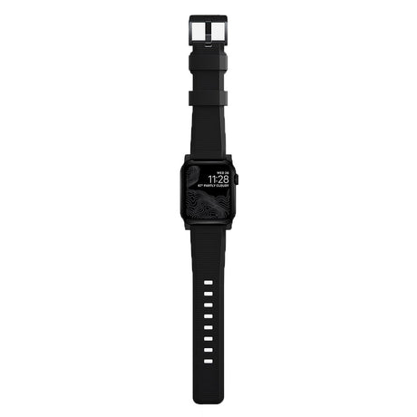 Apple Watch (42/44/SE/45/46/49mm) Nomad Rugged Band Rem - Black / Black Hardware