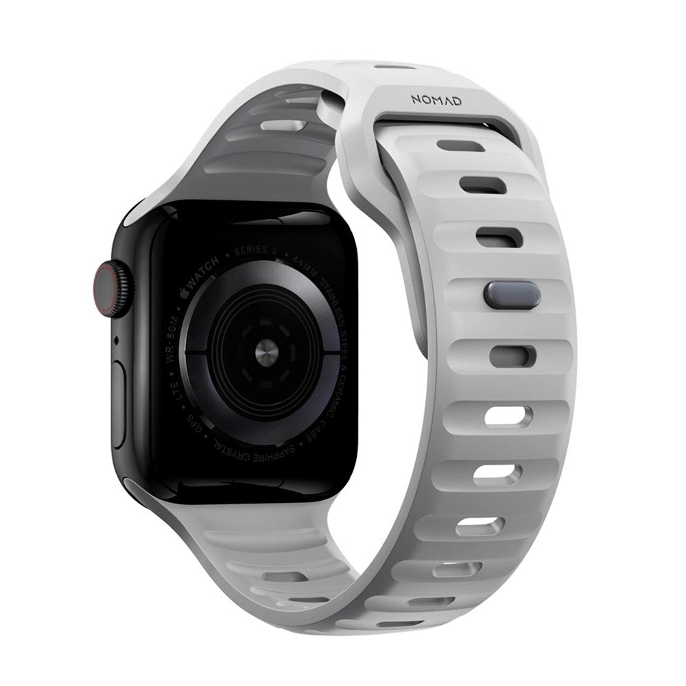 Apple Watch (42/44/SE/45/46/49mm) Nomad Sport Band Rem - Lunar Gray
