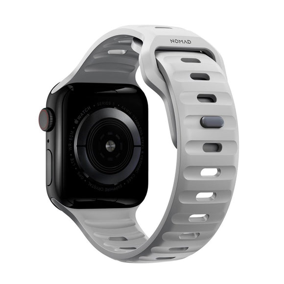 Apple Watch (42/44/SE/45/46/49mm) Nomad Sport Band Rem - Lunar Gray