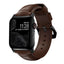 Apple Watch (42/44/SE/45/46/49mm) Nomad Traditional Horween Band Rem - Rustic Brown / Black Hardware