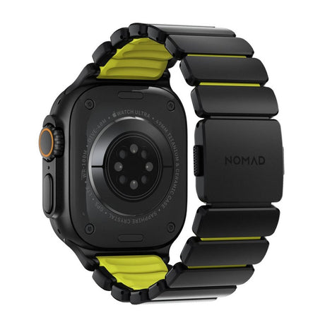 Apple Watch (42 / 44 / SE / 45 / 46 / 49mm) Nomad Stratos Band - Black Titanium - Volt