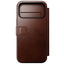 Nomad iPhone 17 Pro Max Modern Horween Leather Folio Case - MagSafe Kompatibel - Rustic Brown