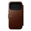 Nomad iPhone 17 Pro Modern Leather Folio Case - MagSafe Kompatibel - Brown