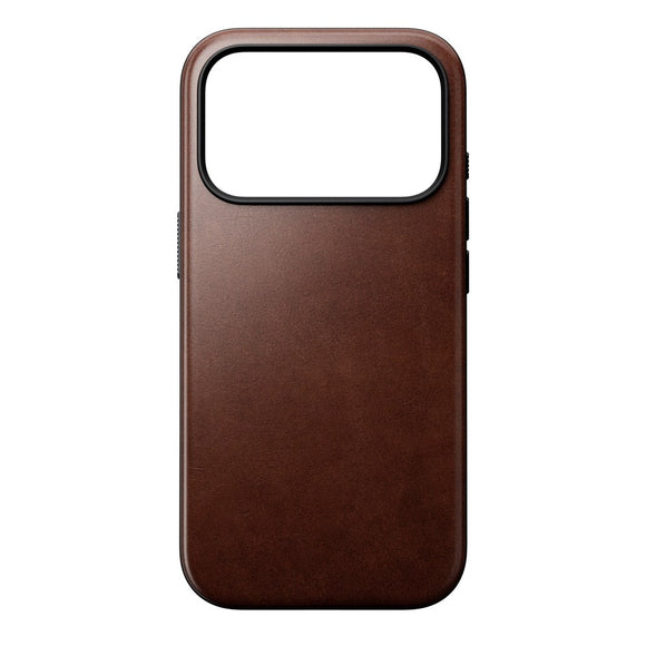 Nomad iPhone 17 Pro Modern Horween Leather Case - MagSafe Kompatibel - Rustic Brown