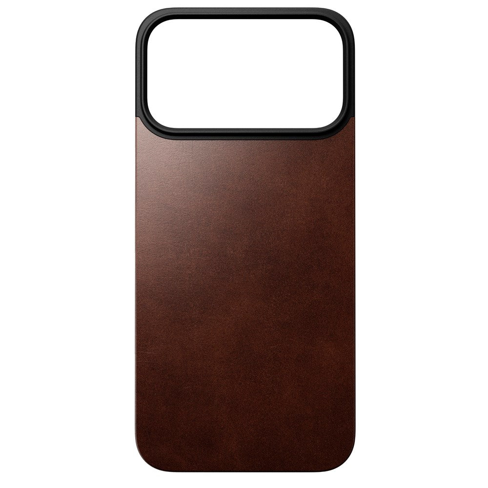 Nomad iPhone 17 Pro Magnetic Horween Leather Back Case - MagSafe Kompatibel - Rustic Brown
