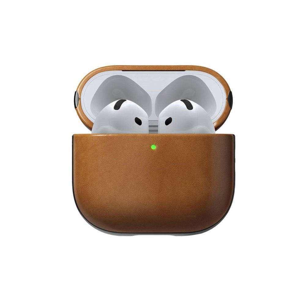 AirPods (4. Gen.) Nomad Modern Leather Cover - Lysebrun