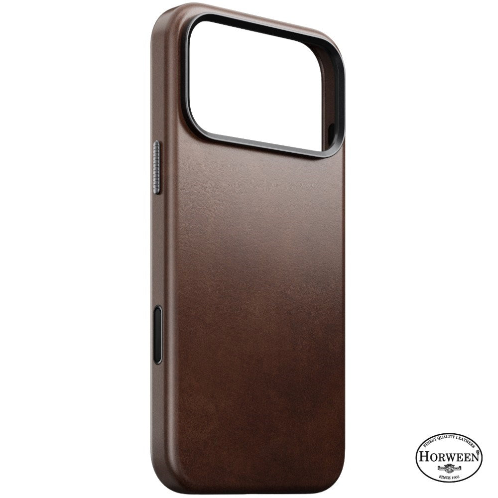 iPhone 18 Pro / 17 Pro Nomad Traditional Horween Leather Case - MagSafe Kompatibel - Rustic Brown