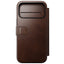 iPhone 18 Pro Max Nomad Modern Horween Leather Folio Case - MagSafe Kompatibel - Rustic Brown