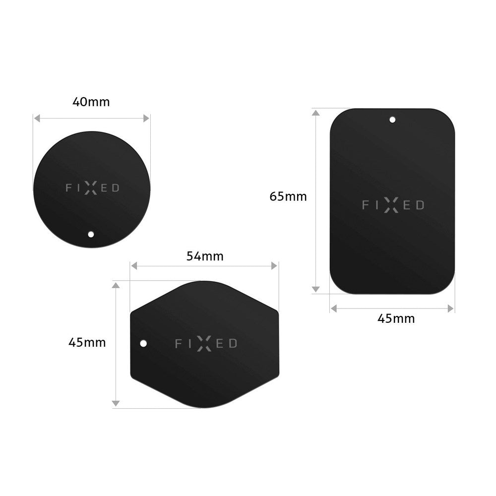 Fixed Icon Metalplader til Magnetisk Holder - 3 stk. - Sort