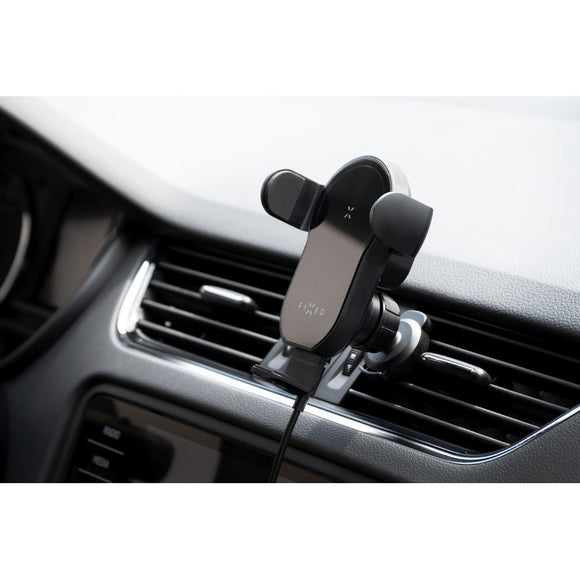 Fixed Matic Mobilholder m. 15W Trådløs Opladning - Max Mobil: 60 - 80mm - Sort