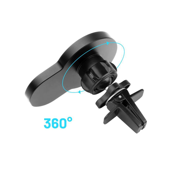 Fixed MagClick Magnetisk Mobilholder m. 15w Trådløs Opladning - MagSafe Kompatibel - Sort