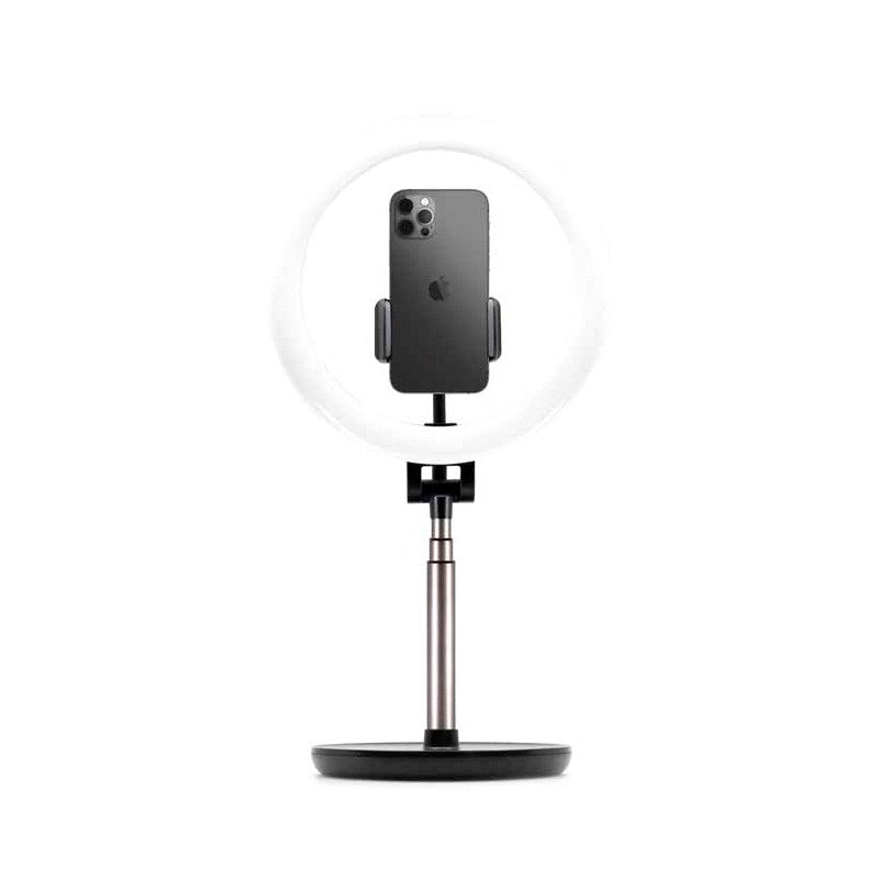 Fixed LED Ring Light Tripod Mobilholder - Sort