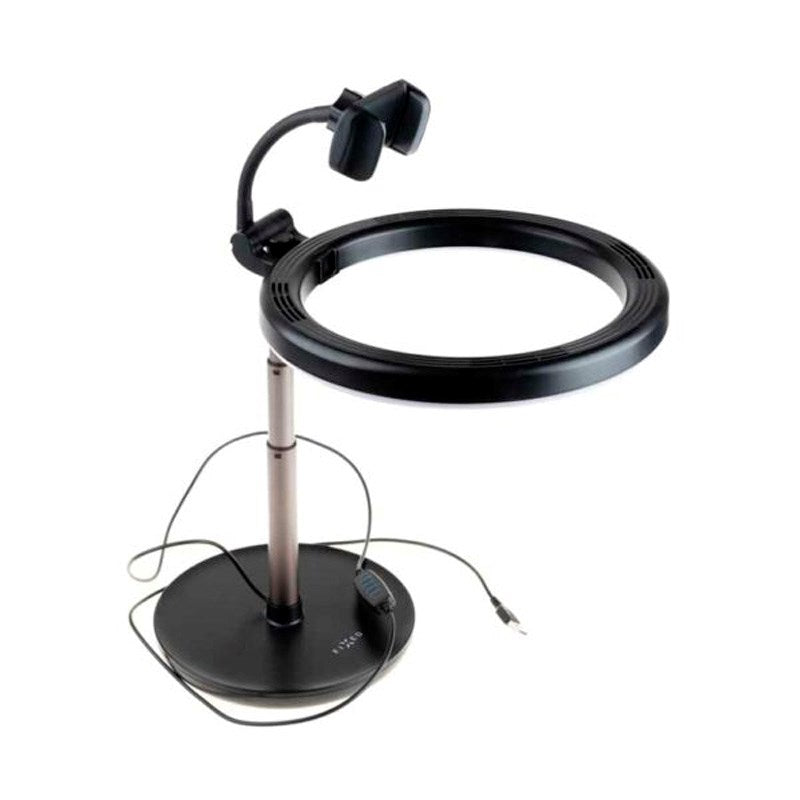 Fixed LED Ring Light Tripod Mobilholder - Sort