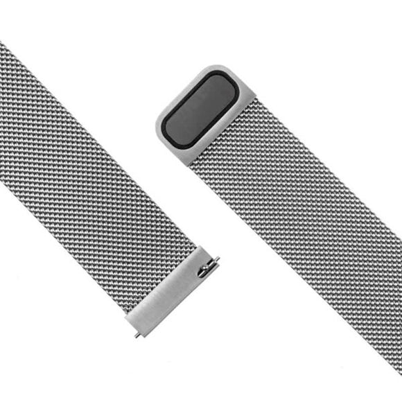 Fixed Universal Smartwatch Mesh Metal Rem (22mm) - Sølv