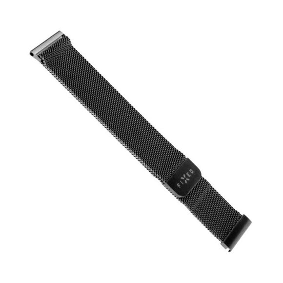 Fixed Universal Smartwatch Mesh Metal Rem (22mm) - Sort