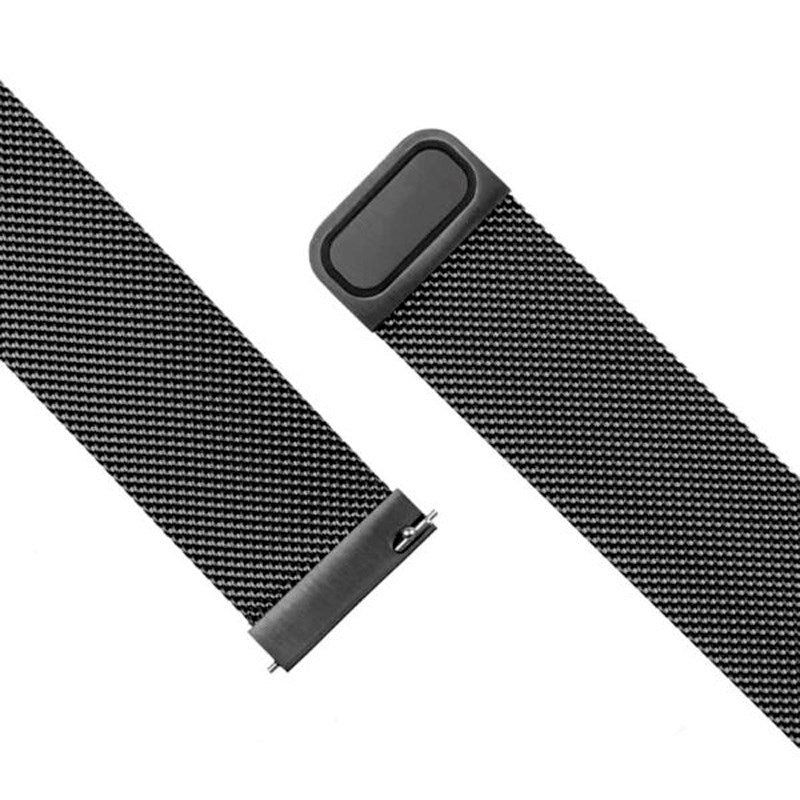 Fixed Universal Smartwatch Mesh Metal Rem (22mm) - Sort