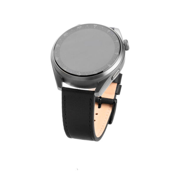 Fixed Universal Smartwatch Ægte Læder Rem (20mm) - Sort