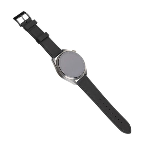 Fixed Universal Smartwatch Ægte Læder Rem (20mm) - Sort