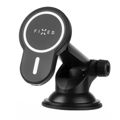 Fixed MagClick XL Magnetisk Mobilholder m. 15w Trådløs Opladning - MagSafe Kompatibel - Sort