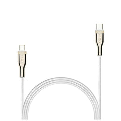 Fixed Metal USB-C til USB-C PD Kabel 100W - 2m - Hvid