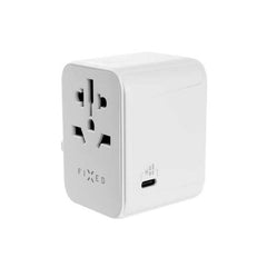 Fixed Universal Rejse Adapter 30W EU / UK / USA / AUS - Hvid