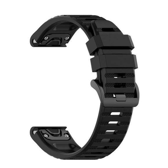 Fixed Universal Garmin 22mm QuickFit Silikone Rem - Sort - (DEMO)