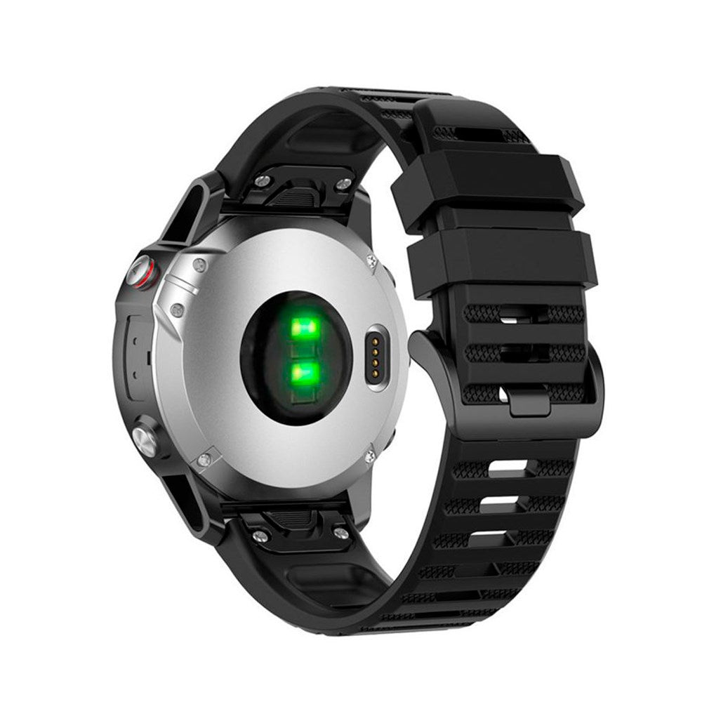 Fixed Universal Garmin 22mm QuickFit Silikone Rem - Sort - (DEMO)
