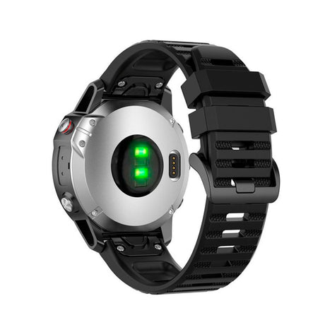 Fixed Universal Garmin 22mm QuickFit Silikone Rem - Sort - (DEMO)