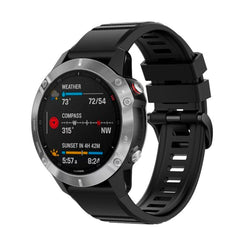 Fixed Universal Garmin 22mm QuickFit Silikone Rem - Sort - (DEMO)