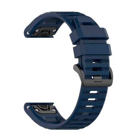 Fixed Universal Garmin 22mm QuickFit Silikone Rem - Mørkeblå