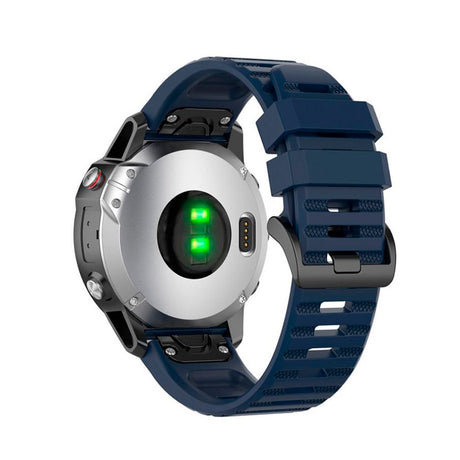 Fixed Universal Garmin 22mm QuickFit Silikone Rem - Mørkeblå