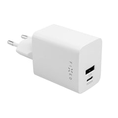 Fixed Mini 45W Vægoplader m. USB-A & USB-C PD - Hvid
