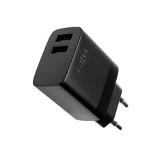 Fixed Vægoplader m. 2x USB-A / 1x USB-C Kabel 17W - 1m - Sort