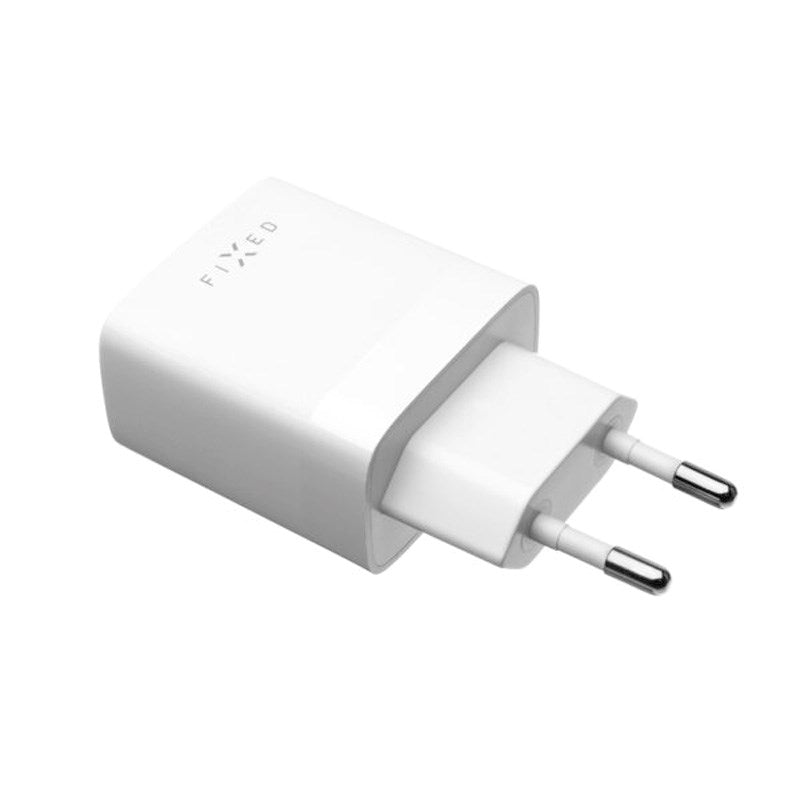 Fixed Vægoplader m. 2x USB-A / 1x Lightning Kabel 17W - 1m - Hvid
